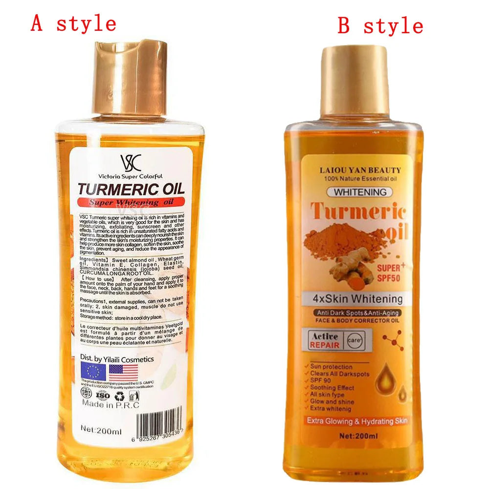 Turmeric Essential Oil Facial Body Massage oil Moisturizing Diffuser Aromatherapy Brightening Smoothing Body Face Skin Care 200m RELUX.STORE
