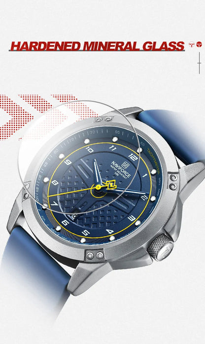 NAVIFORCE Casual Quartz Wristwatch Fashion Waterproof Men's Watches Sport Silicone Strap Male Luminous Clock Relogio Masculino