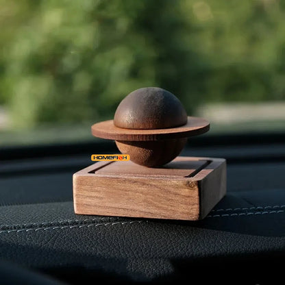 1pc Wooden Scent Diffuser - Jupiter Shape, No Essential Oil Needed, Home Decor & Fresh Air, Dorm Room Essential