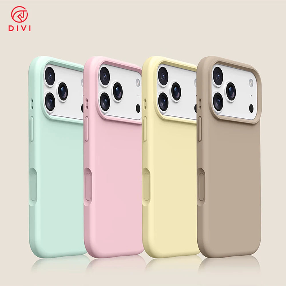 DIVI Silicone Phone Case For iPhone 17 Pro Case Pro Max Bumper Shockproof Cover Liquid Silicone Phone Case For iPhone 17 Air RELUX.STORE