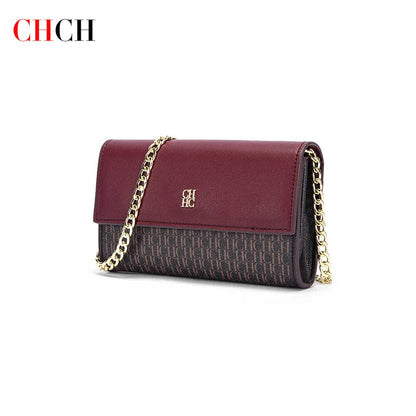 CHCH Women's Shoulder Bag New Magnetic Flip Chain Bag Brown Small Square Bag Wallet RELUX.STORE