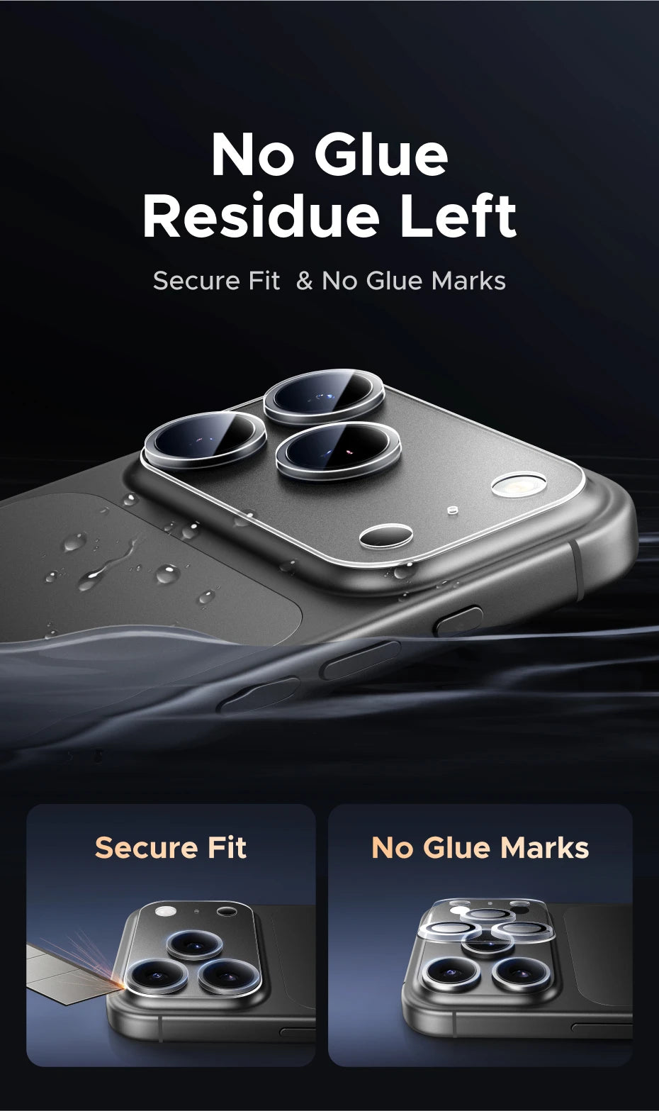 UGREEN Camera Lens Protector for iPhone 17 Pro Max Full Lens Glass for iPhone 17 Air Protective Film HD 1PCS RELUX.STORE