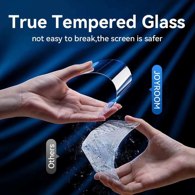 Joyroom 3/2/1PCS HD Glass For iPhone 17 16 15 Pro Max Screen Protector Full Screen Tempered Glass Protection For iPhone 17 16 15 RELUX.STORE
