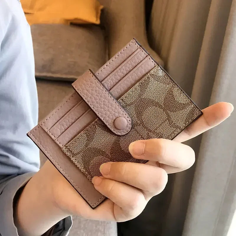 Women Short Small Wallets Fold Card Holder ID Bag Coin Purse Ladies Wallets Anti-degaussing driver's license card holder RELUX.STORE