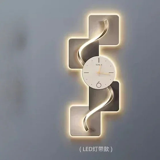 hot sale  Design Wall Clocks Big Size Art Luminous Living Room Wall Clock Minimalist Modern Home Decor