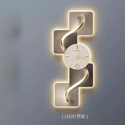 hot sale  Design Wall Clocks Big Size Art Luminous Living Room Wall Clock Minimalist Modern Home Decor
