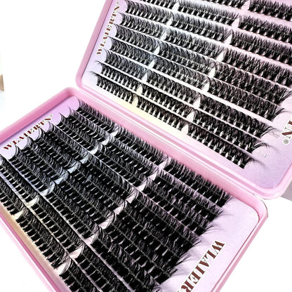 Faux Mink Eyelashes 540Cluster C Curled 9-16mm Mixed Natural Eyelash Extension 3D Russian Strip Personal Eyelash Makeup Tool RELUX.STORE
