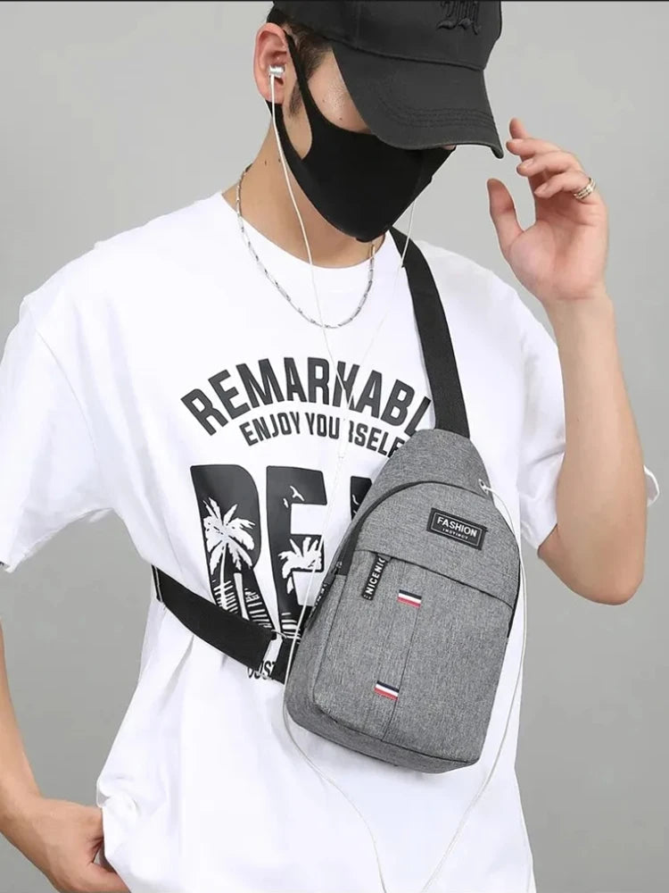 Fashionable and Trendy Lightweight Single Minimalist Shoulder Crossbody Bag for Men with Large Capacity for Leisure and Sports RELUX.STORE