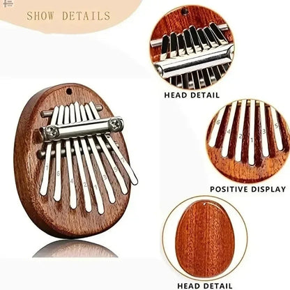 8 Key Mini Wood Kalimba High Quality Exquisite Finger Thumb Piano Marimba Musical Good Accessories Pendant Gift