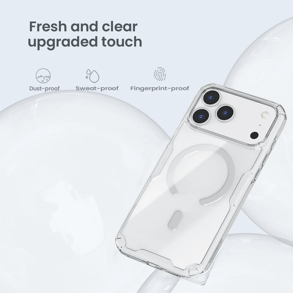 For iPhone 17 Pro Max / 17 Air Nillkin Magnetic Case TPU Soft Ultra Clear Magsafe Phone Case Back Cover Protection For iPhone 17 RELUX.STORE