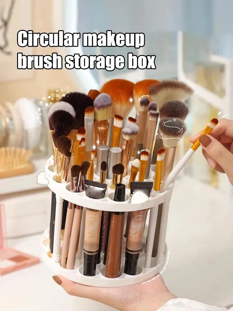 Makeup Brush Storage Rack Desktop Cosmetics Storage Rack Lipstick Makeup Brush Storage Dressing Table Sorting Storage Box RELUX.STORE