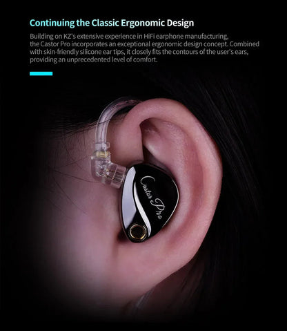 KZ Castor PRO in Ear Earphone HiFi Bass Dynamic Earbuds High-end Tunable Headphone Harman Target with Improved Bass Headsets RELUX.STORE