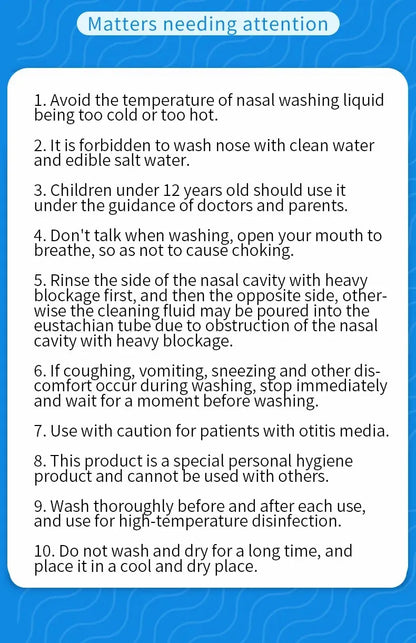 1 Piece Nasal Wash Bottle 300ml Adult And Children Nasal Cavity And Nasal Wash Bottle Physiological Saline Rhinitis Manual