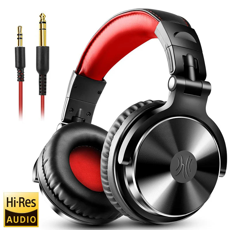 Oneodio Wired Headphones Professional Studio DJ Headphone With Microphone Over Ear Hi-Res Headset Monitoring For Music Phone RELUX.STORE