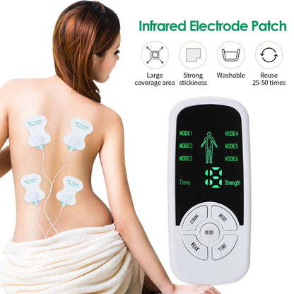 EMS Pulse Electric Muscle Stimulator Back Neck Body Massager Tens Acupuncture Meridian Physiotherapy Digital Massage Tools RELUX.STORE
