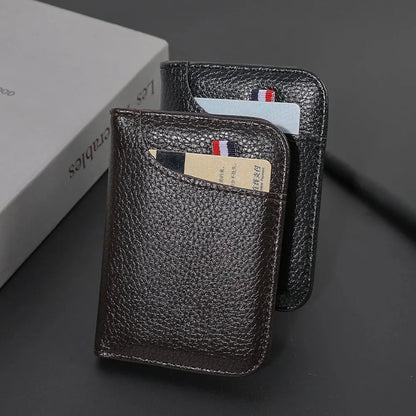 Portable Super Slim Soft Wallet for Men PU Leather Mini ID Credit Card Wallet Purse Card Holders Wallet Thin Small Short Wallets RELUX.STORE