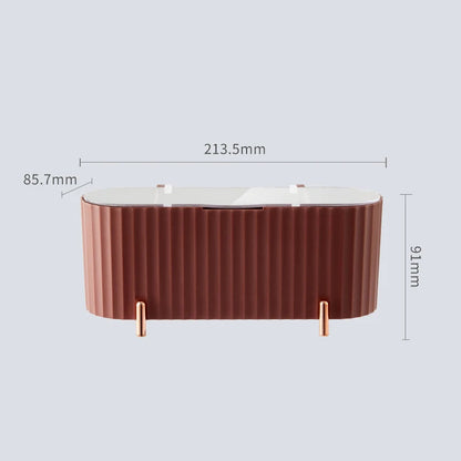 Cotton Swab Organizer Holder Cotton Pad Storage Box Transparent Remover Paper Makeup Box With Lid Dustproof Desktop Makeup RELUX.STORE