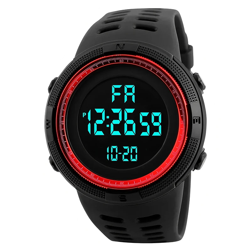 Men's sports watch, outdoor mountaineering and running digital countdown electronic men's watch, student's first choice LED cloc