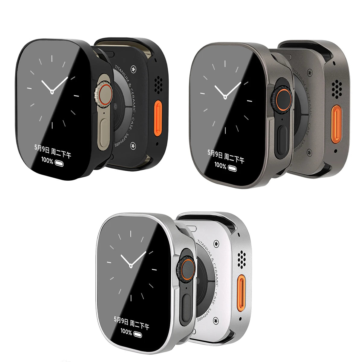Aluminum Alloy Waterproof Case for Apple Watch Ultra 2 49mm 46mm 45mm 44mm 42mm Metal Full Coverage Iwatch Series 10 9 8 7 6 SE