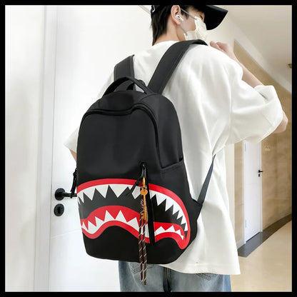 Men's Tactical Backpack: Shark-Mouth Opening Travel Rucksack | Water-Resistant Student Daypack for Outdoor Hiking & College