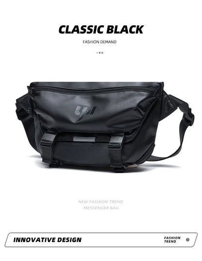 Ins Korean Style Men Waterproof Magnetic Buckle Crossbody Messenger Bag Daily Outdoor Travel Cycling iPad Camera Shoulder Bag