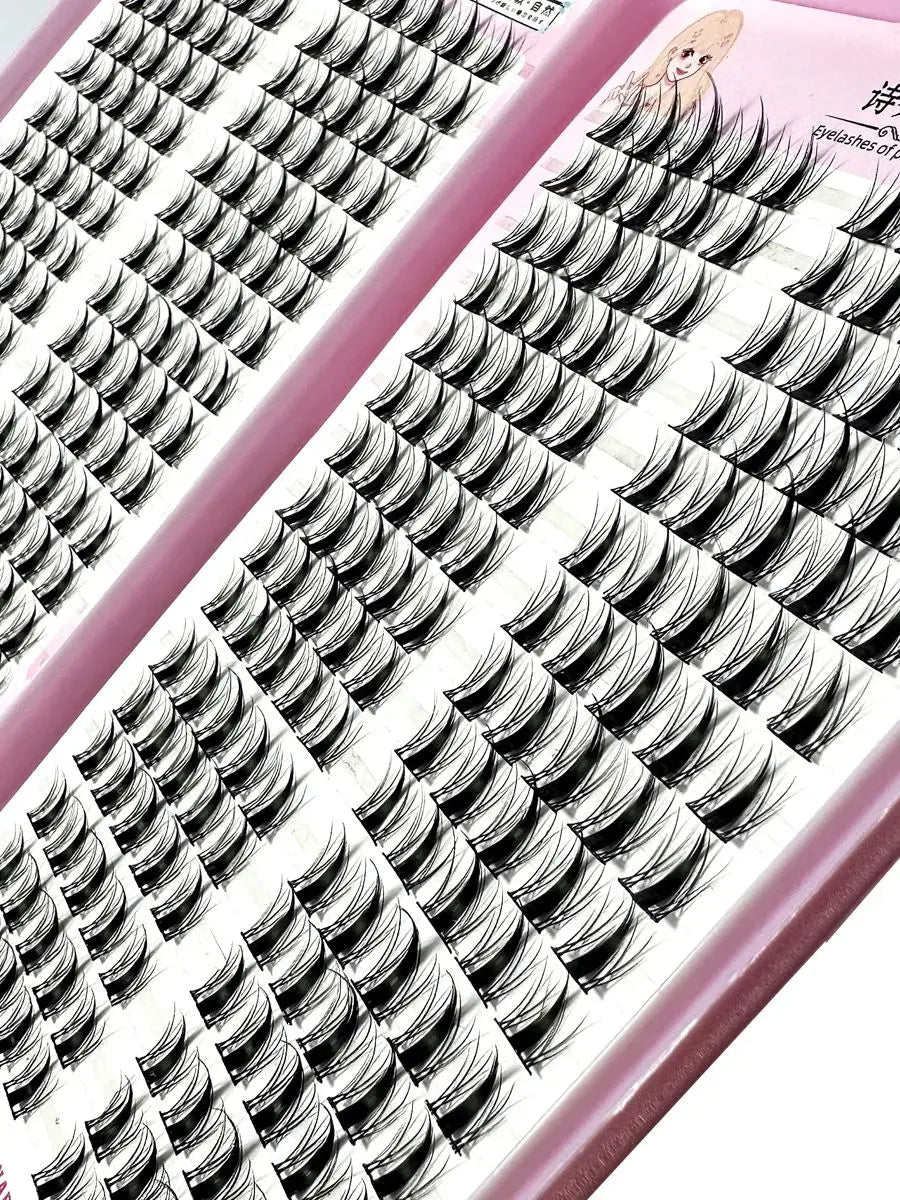 High-Capacity Individual Lashes 12/13/14mm Cluster Lashes Fluffy Natural Look DIY Eyelash Extension False Eyelashes Makeup RELUX.STORE