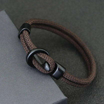 Fashion Rope Bracelet Men Double Layer Outdoor Camping Braclet Homme Accessories Survival Paracord Braslet Gift For Him RELUX.STORE