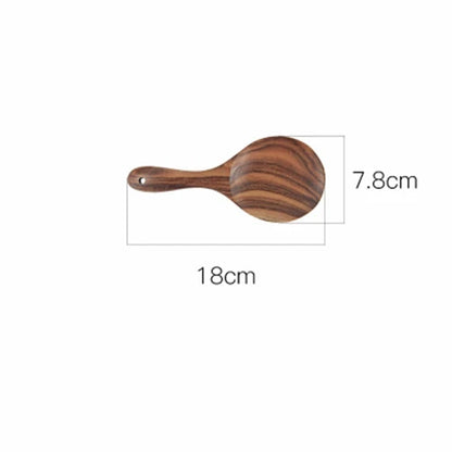 Thailand Teak Natural Wooden Tableware Cooking Ladle Turner Long Rice Colander Soup Skimmer Cooking Spoons Scoop Kitchen Tool
