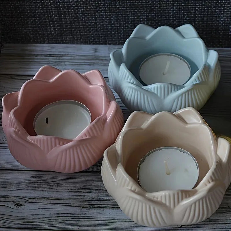 1pc DIY Lotus Flower Silicone Resin Molds For Making Candle Holder/Tea Light Holder/Jewelry Box Silicone Molds RELUX.STORE
