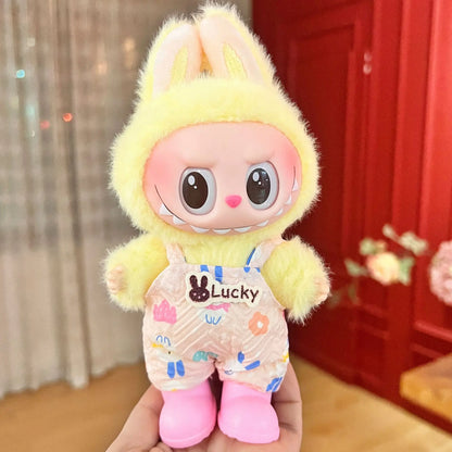 Labubu Clothing Popular New Products Fashion Velcro 17cm Doll Cute Dress Casual Set Skirt Plush Toy Clothing