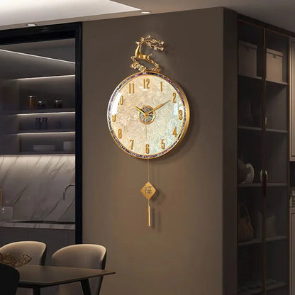Large Luxury Wall Clocks Modern Cute Restaurant Nordic Fashion Wall Watch Creative Round Relogio De Parede Home Decoration RELUX.STORE