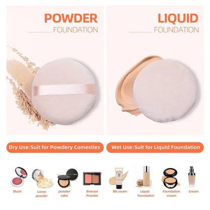 5/10Pcs Round Makeup Sponges Cosmetics Tools Soft Velvet Powder Puff Blender Sponges Facial Foundation Puffs Make Up Accessories RELUX.STORE