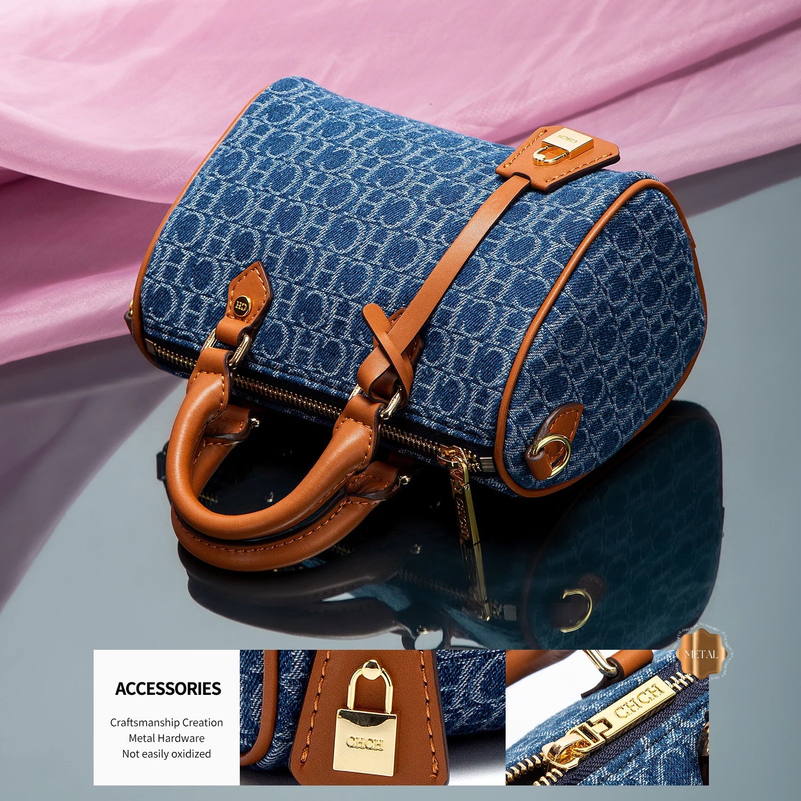 Women's Shoulder Bag 2025 New Cowboy Splicing Pillow Bag, Casual Party Women's Handbag RELUX.STORE