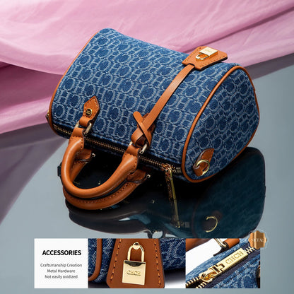 Women's Shoulder Bag 2025 New Cowboy Splicing Pillow Bag, Casual Party Women's Handbag RELUX.STORE