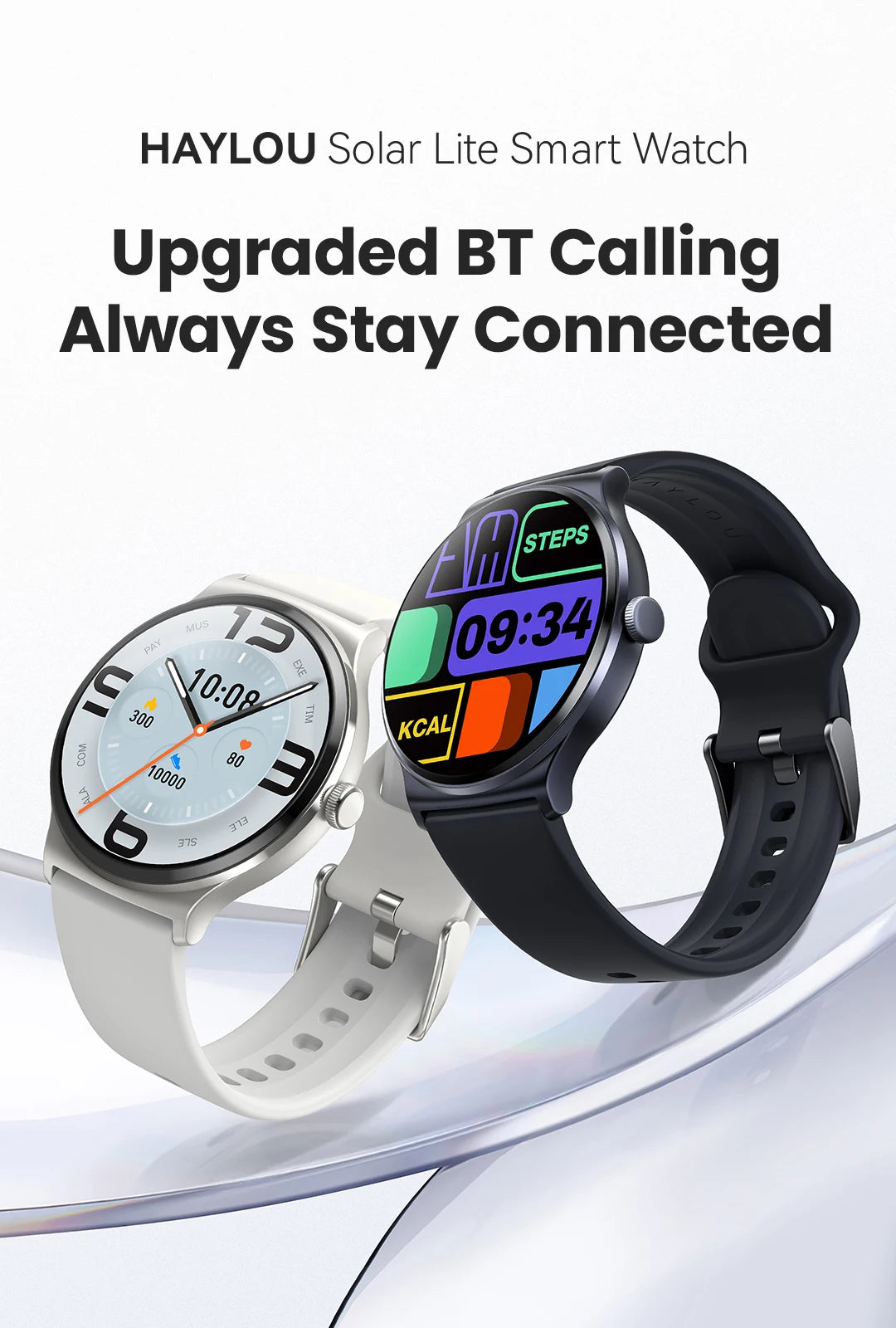 HAYLOU Solar Lite Smart Watch Bluetooth Calling Smartwatch Heart Rate Blood Oxygen Monitoring Sleep Stress Testing Sport Watch