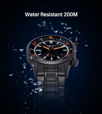 BERNY Automatic Titanium Diver Watch for Men Supper Luminous Sappire AR coated Miyota 8215 20ATM Mechanical Diving Men's Watches