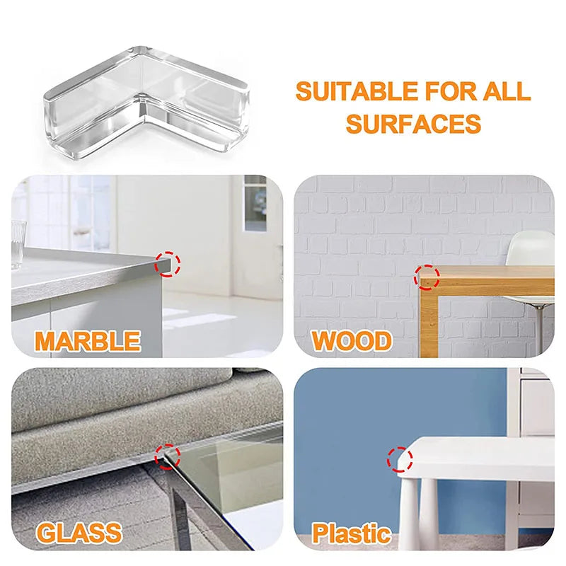 4pcs/8pcs/12pcs Children Baby Safety Silicone Protector Table Corner Edge Protector Child Anti-collision Edge Protector RELUX.STORE