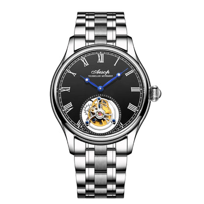 Aesop Real Flying Tourbillon Movement Mechanical Watches Luxury Watch for Men Skeleton Tourbillon Watch Sapphire Official StoreS