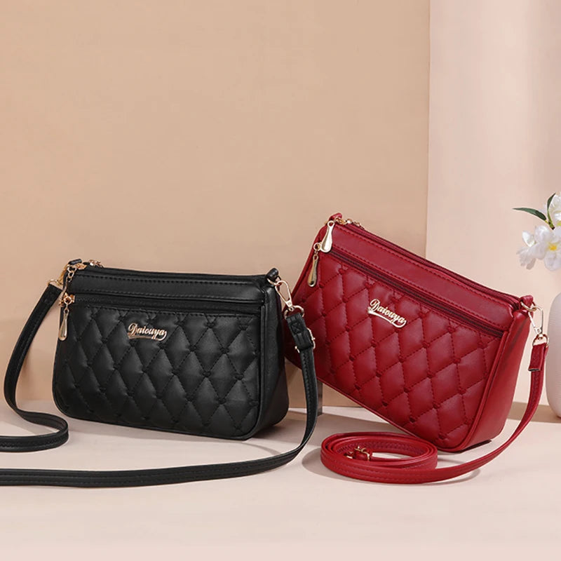 Embroidery Messenger Bags Women Leather Handbags Bags for Women Sac a Main Ladies hair ball Hand Bag RELUX.STORE