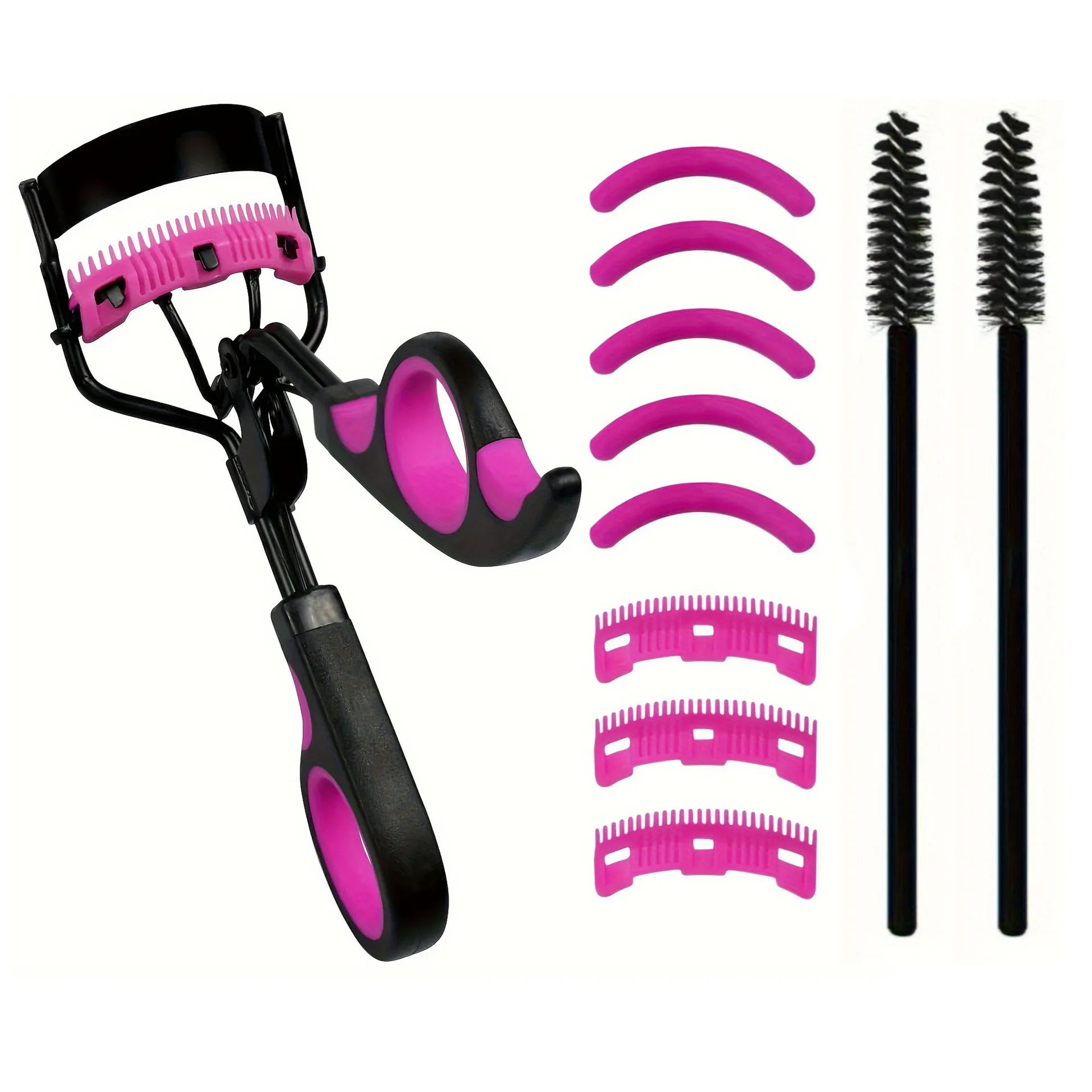 11/16PCS Eyelash Curler with 10pcs Replacement Pads Women Professional Eyelashes Curling Tweezers Clips Lasting Eye Makeup Tools RELUX.STORE
