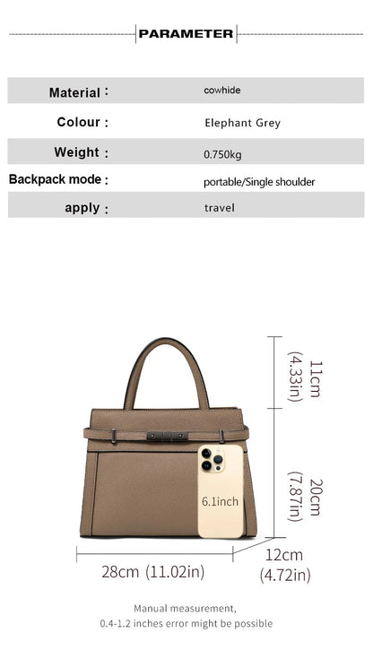 Genuine leather women's bag original first layer cowhide women's hand shoulder simple tote bag occupation RELUX.STORE