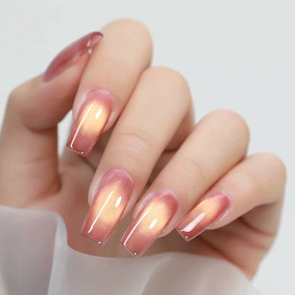 1/6PCS SS25 Cat Eye Gel Polish w/Glass Beads & Crystal, 5 Colors Salon DIY Nail Supplies Kit for Pro Nails Manicure RELUX.STORE