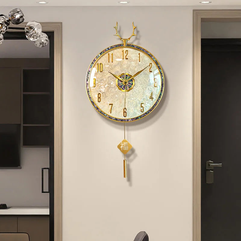 Large Luxury Wall Clocks Modern Cute Restaurant Nordic Fashion Wall Watch Creative Round Relogio De Parede Home Decoration RELUX.STORE