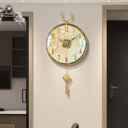 Large Luxury Wall Clocks Modern Cute Restaurant Nordic Fashion Wall Watch Creative Round Relogio De Parede Home Decoration RELUX.STORE