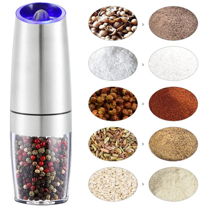 Electric Herb Coffee Grinder Automatic Gravity Induction Pepper Shaker Gravity Spice Mill Adjustable Grinder Kitchen Mill Tool