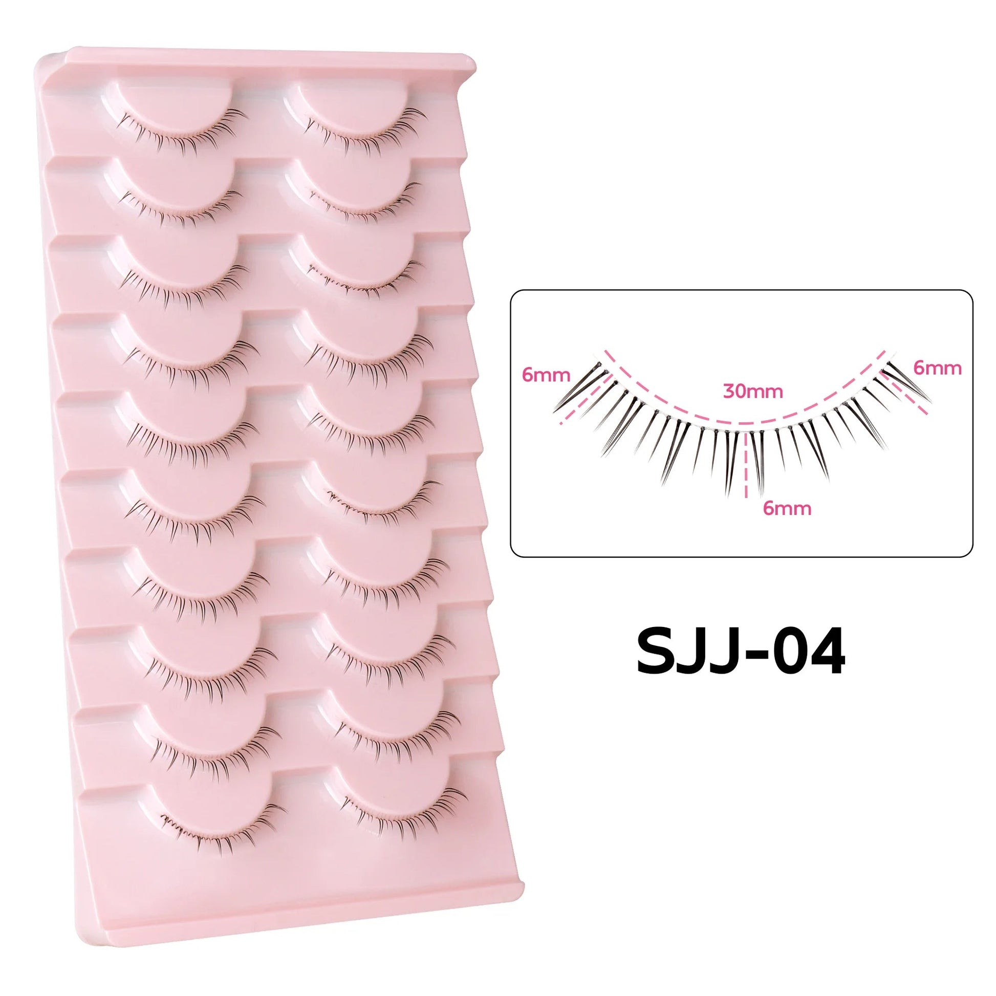 10Pairs Bottom Eyelashes Manga Lower Lashes Clear Band Wispy Small Flame Under Eye Lashes Korean Makeup Cosplay Tools RELUX.STORE