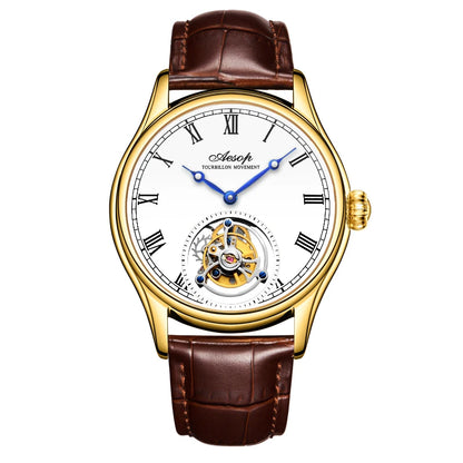 Aesop Real Flying Tourbillon Movement Mechanical Watches Luxury Watch for Men Skeleton Tourbillon Watch Sapphire Official StoreS