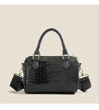 Small Handbag Women's Fashion Shoulder Crossbody Bag Solid Color Black