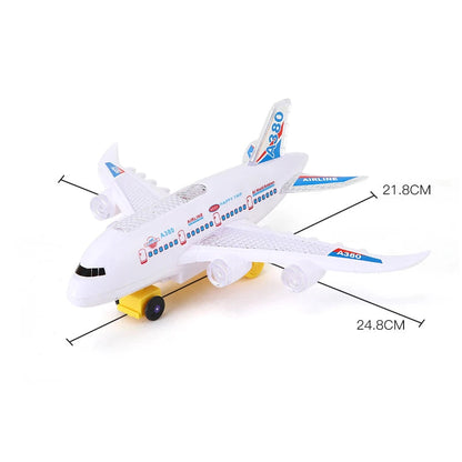 Electronic Aeroplane Toy with Music & Light Airplane Toy Electric Detachable Plane Toys Autopilot Automatic Obstacle Avoidance - RELUX.STORE