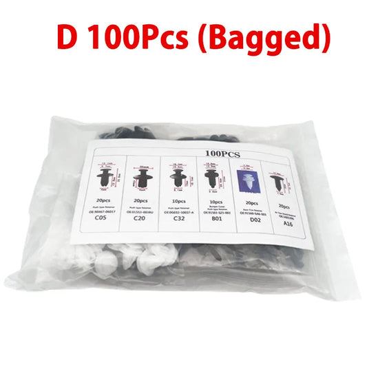 Auto Fastener Clip Mixed Car Body Push Retainer Pin Rivet Bumper Door Trim Panel Fastener Kit Car Clips Box or Bag packaging RELUX.STORE